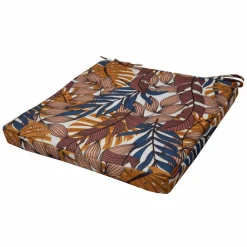 Galette de chaise imprimé feuillage - lot de 2