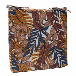 Galette de chaise imprimé feuillage - lot de 2