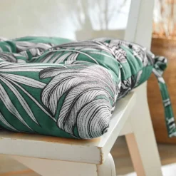 Galette de chaise imprimé tropical - lot de 2