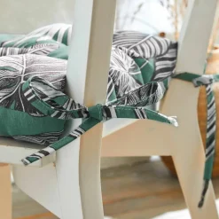 Galette de chaise imprimé tropical - lot de 2