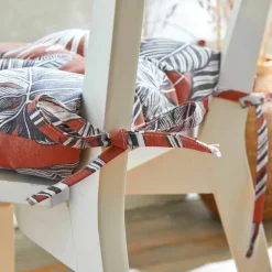 Galette de chaise imprimé tropical - lot de 2