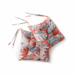 Galette de chaise imprimé tropical - lot de 2