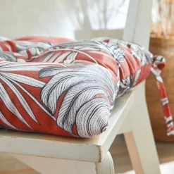Galette de chaise imprimé tropical - lot de 2