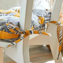Galette de chaise imprimé tropical - lot de 2