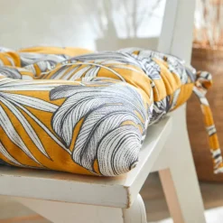 Galette de chaise imprimé tropical - lot de 2