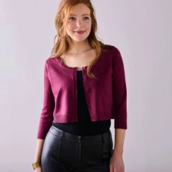 Gilet boléro boutonné, toucher doux