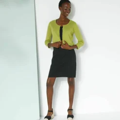 Gilet boléro boutonné, toucher doux