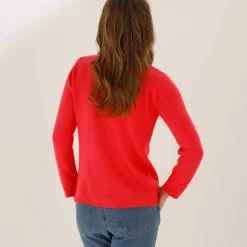 Gilet boutonné, maille fantaisie