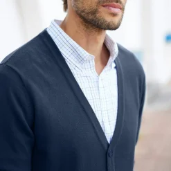 Gilet boutonné manches longues