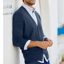 Gilet boutonné manches longues