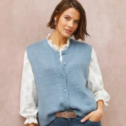 Gilet boutonné sans manches