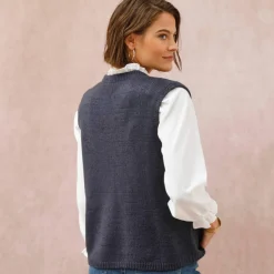 Gilet boutonné sans manches