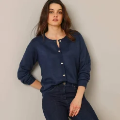 Gilet boutons fantaisie, toucher doux