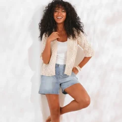 Gilet maille fantaisie