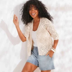 Gilet maille fantaisie