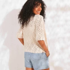 Gilet maille fantaisie
