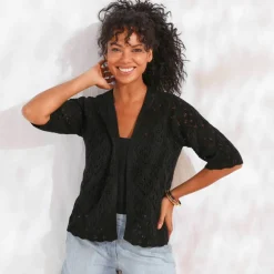 Gilet maille fantaisie