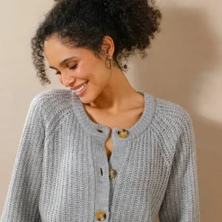 Gilet moelleux en maille anglaise