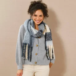 Gilet moelleux en maille anglaise