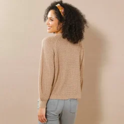 Gilet moelleux en maille anglaise