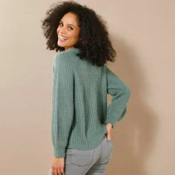 Gilet moelleux en maille anglaise