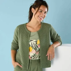 Gilet paletot maille fantaisie, Spécial Petites