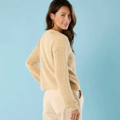 Gilet paletot maille fantaisie, Spécial Petites