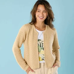 Gilet paletot maille fantaisie, Spécial Petites