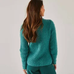 Gilet paletot Spécial Petites, maille poilue