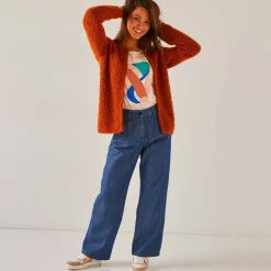 Gilet paletot Spécial Petites, maille poilue
