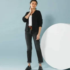 Gilet paletot Spécial Petites, maille poilue