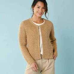 Gilet paletot Spécial Petites, maille poilue