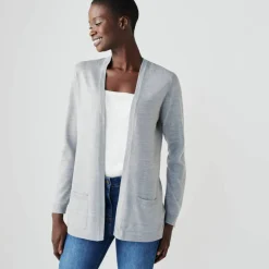 Gilet porter ouvert, maille toucher doux