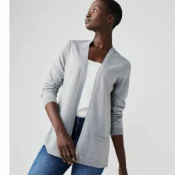 Gilet porter ouvert, maille toucher doux