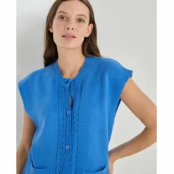 Gilet sans manches boutonné
