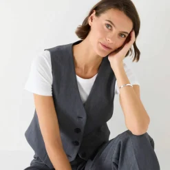 Gilet sans manches, uni