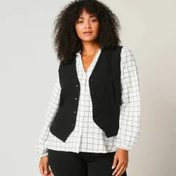 Gilet sans manches, uni