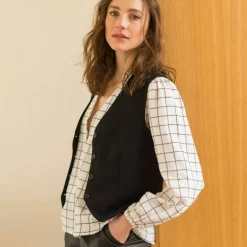 Gilet sans manches, uni