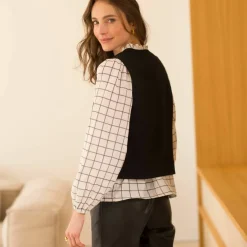 Gilet sans manches, uni