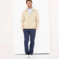 Gilet zippé col montant en maille milano