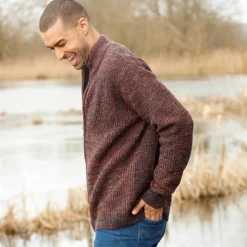 Gilet zippé côte anglaise 30% laine