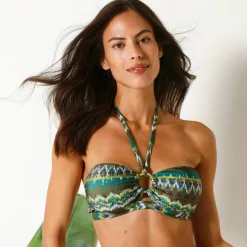 Haut de maillot de bain forme bandeau irisé ligne Loma - sans armatures