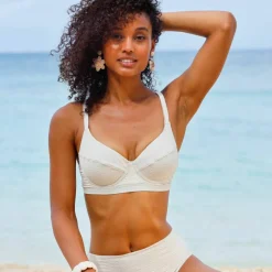 Haut de maillot de bain forme corbeille Calayo, avec armatures