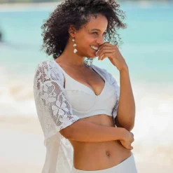 Haut de maillot de bain forme corbeille Calayo, avec armatures
