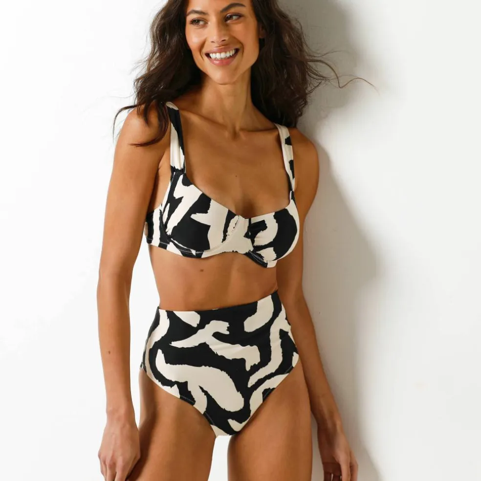 Haut de maillot de bain forme corbeille Navio col diamant, avec armatures