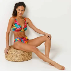 Haut de maillot de bain forme foulard imprimé Cayetana - sans armatures