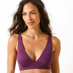 Haut de maillot de bain forme foulard uni Solaro - sans armatures
