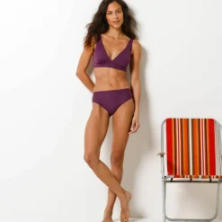 Haut de maillot de bain forme foulard uni Solaro - sans armatures