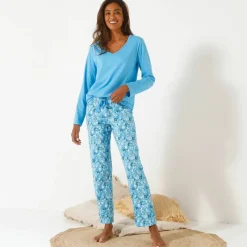 Haut de pyjama manches longues uni