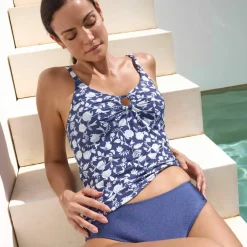 Haut de tankini imprimé Saglia, sans armatures
